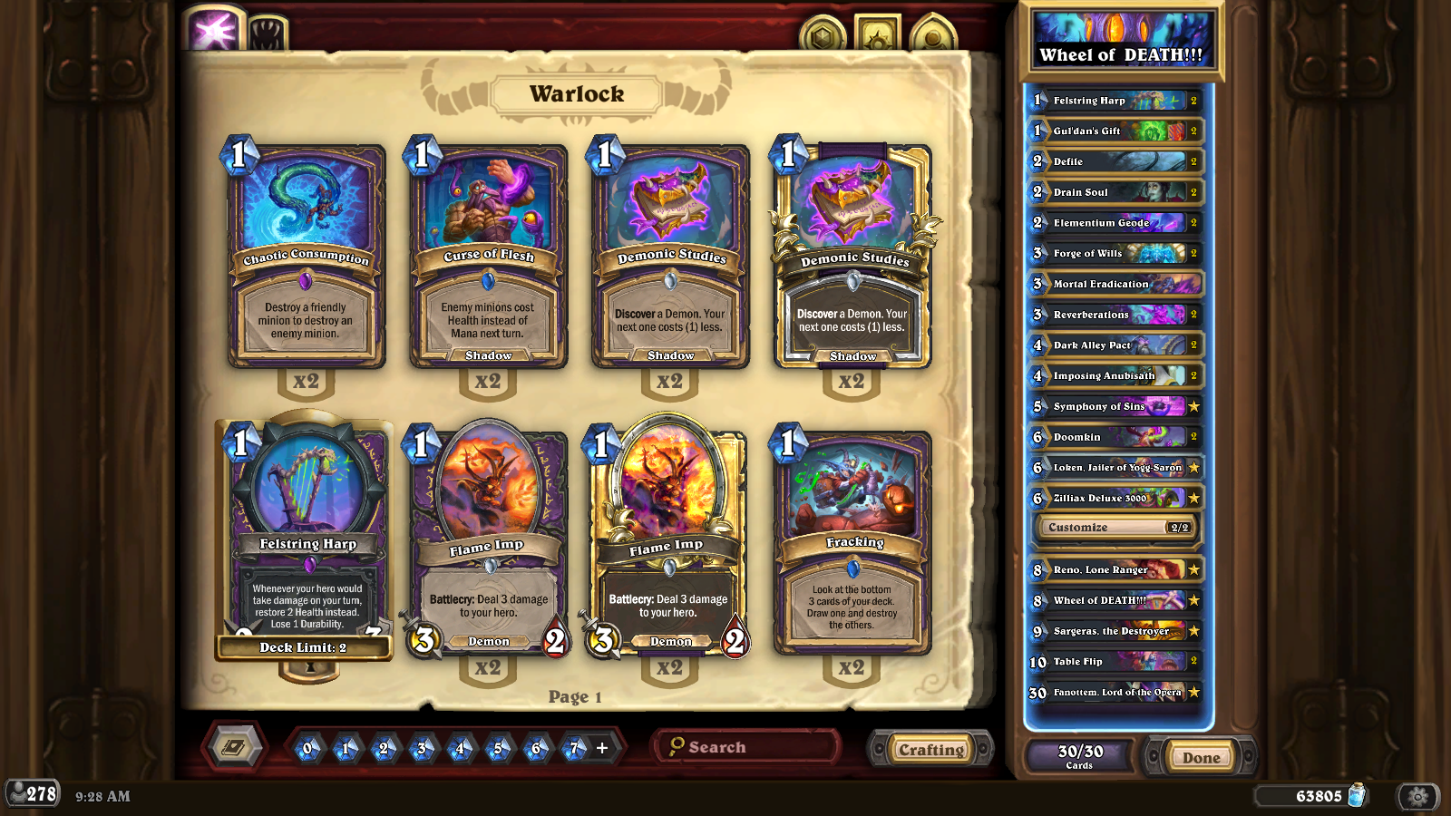 20 March - Wheel of DEATH!!! Warlock